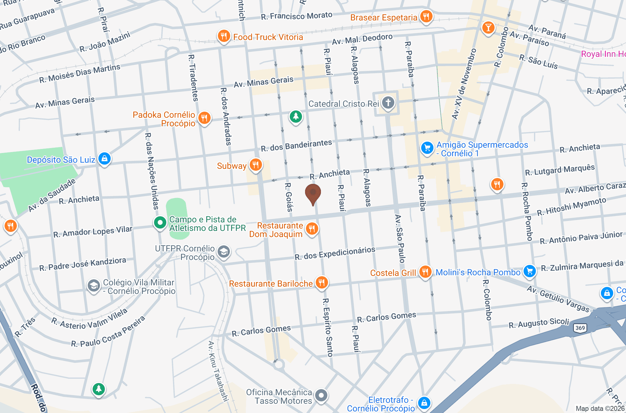 Prévia do mapa da localização da Cordis em Cornélio Procópio